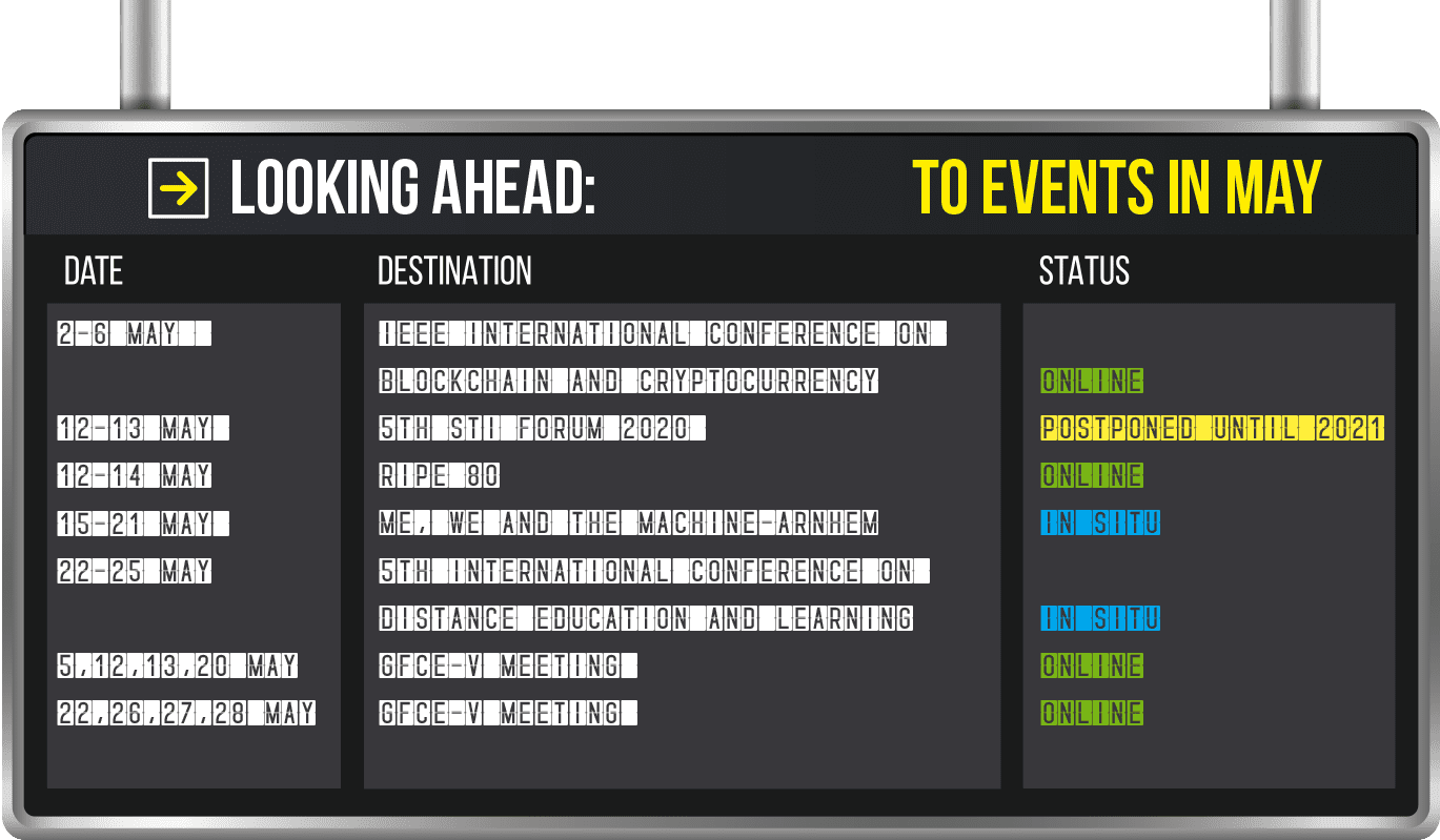 Internet governance in April 2020 2 Events in May